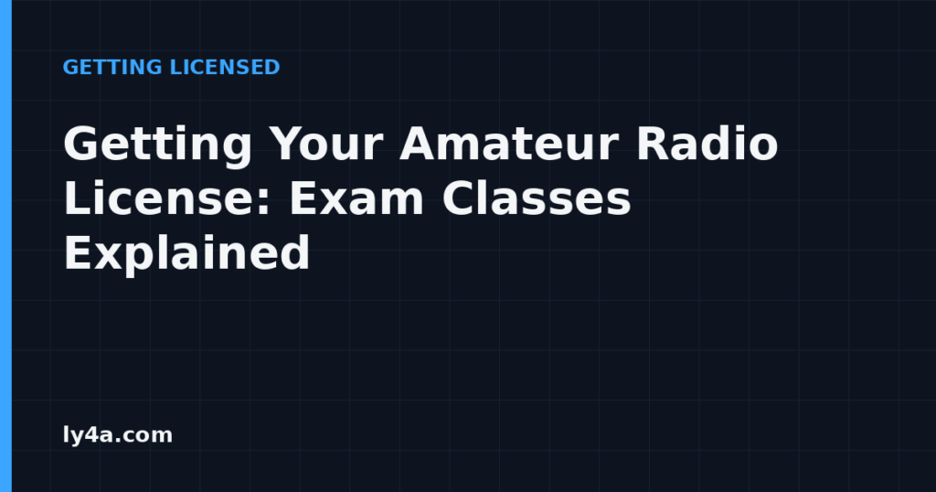 Amateur radio license exam classes and tiers explained