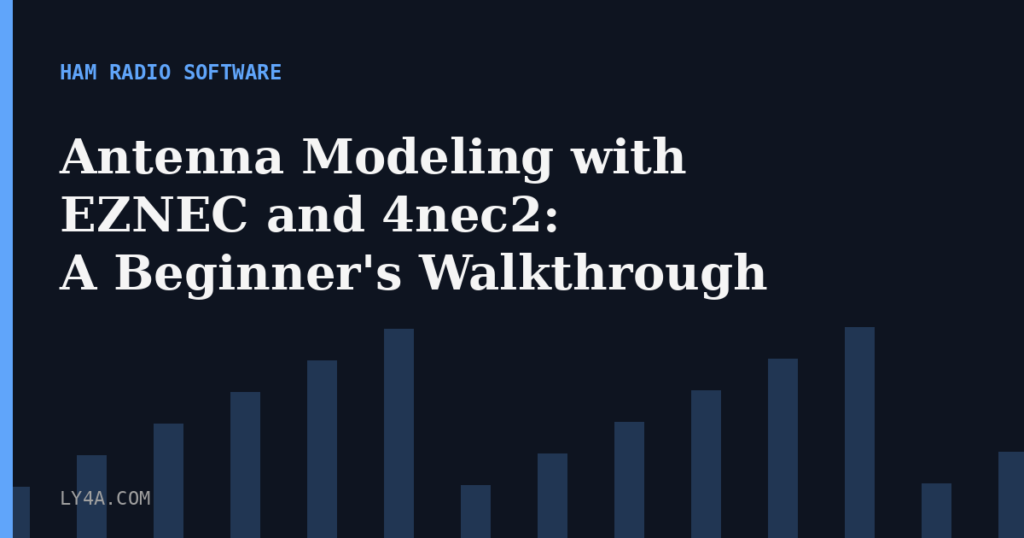 Antenna modeling with EZNEC and 4nec2 software walkthrough