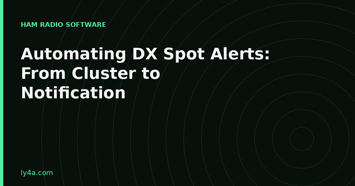 Automating DX Spot Alerts: From Cluster to Notification