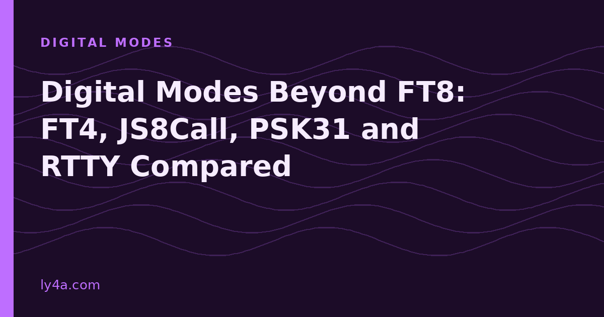 Digital Modes Beyond FT8: FT4, JS8Call, PSK31 and RTTY Compared