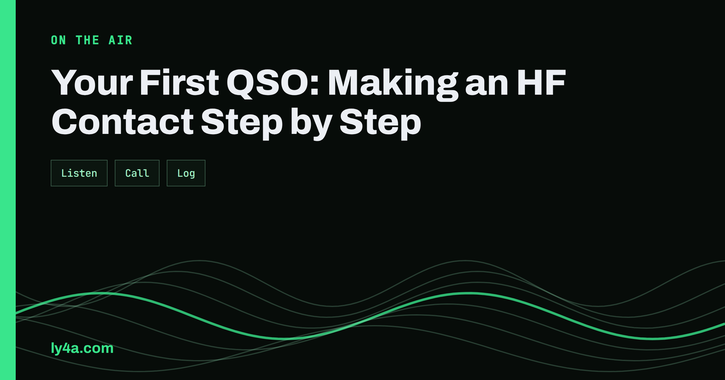 Your First QSO: How to Make an HF Contact Step by Step