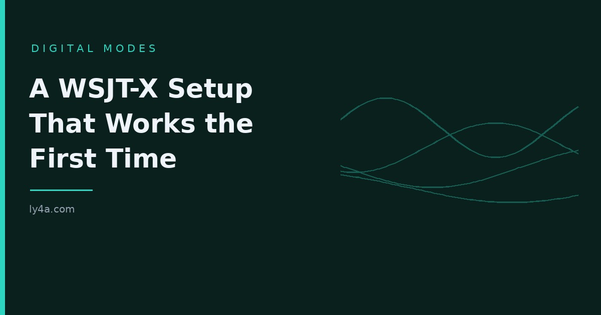 A WSJT-X and FT8 Setup That Works the First Time