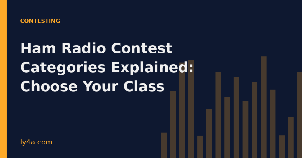 Ham radio contest categories explained