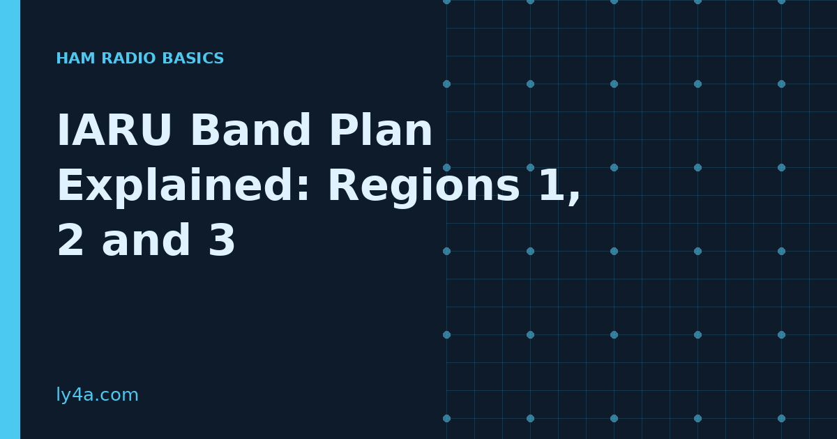 IARU Band Plan Explained: Regions 1, 2 and 3 for Beginners