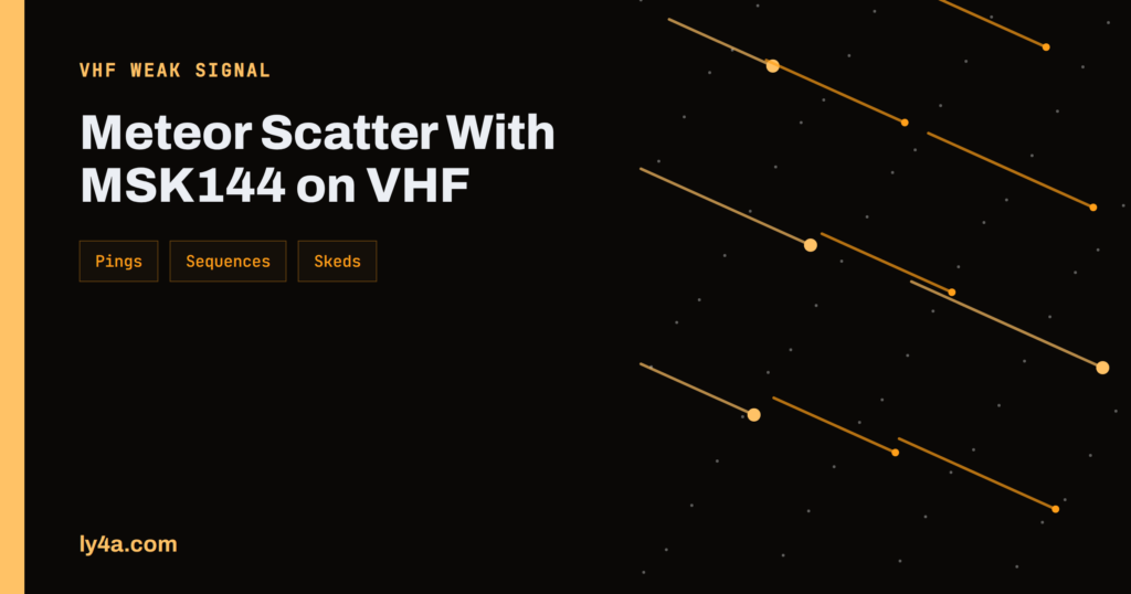 Meteor Scatter With MSK144: A Practical VHF Guide