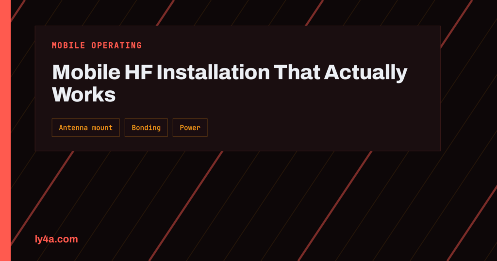 Mobile HF Installation: Antenna, Power and Noise in the Car