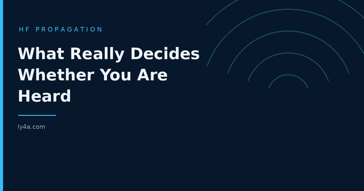 HF Propagation: What Really Decides Whether You Are Heard