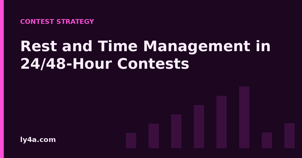 Rest and Time Management in 24/48-Hour Contests