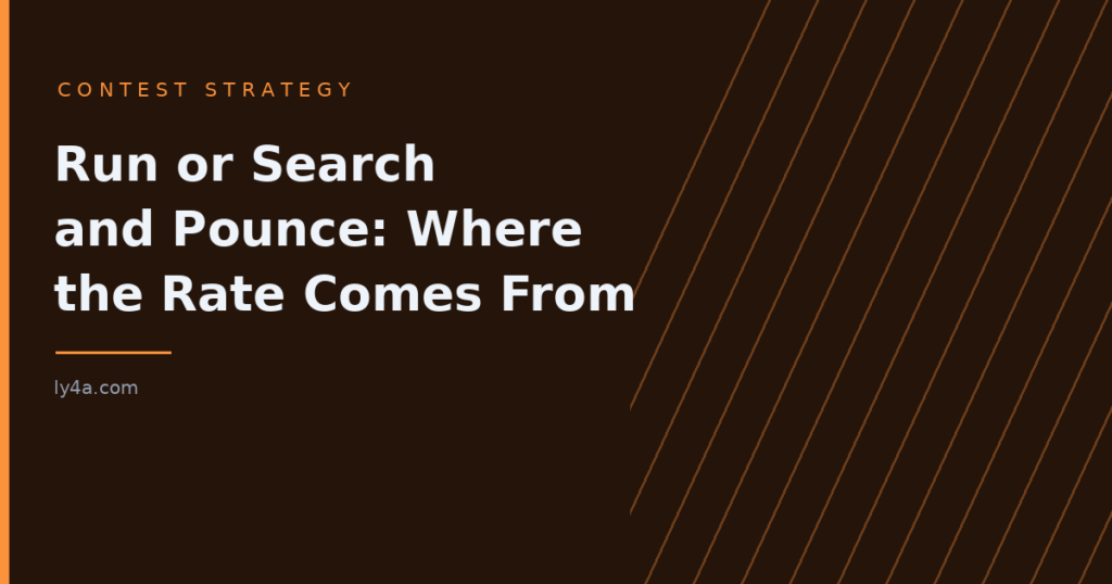 Run or Search and Pounce: Where Contest Rate Really Comes From