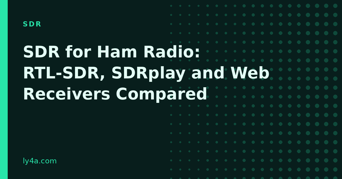 SDR for Ham Radio: RTL-SDR, SDRplay and Web Receivers Compared