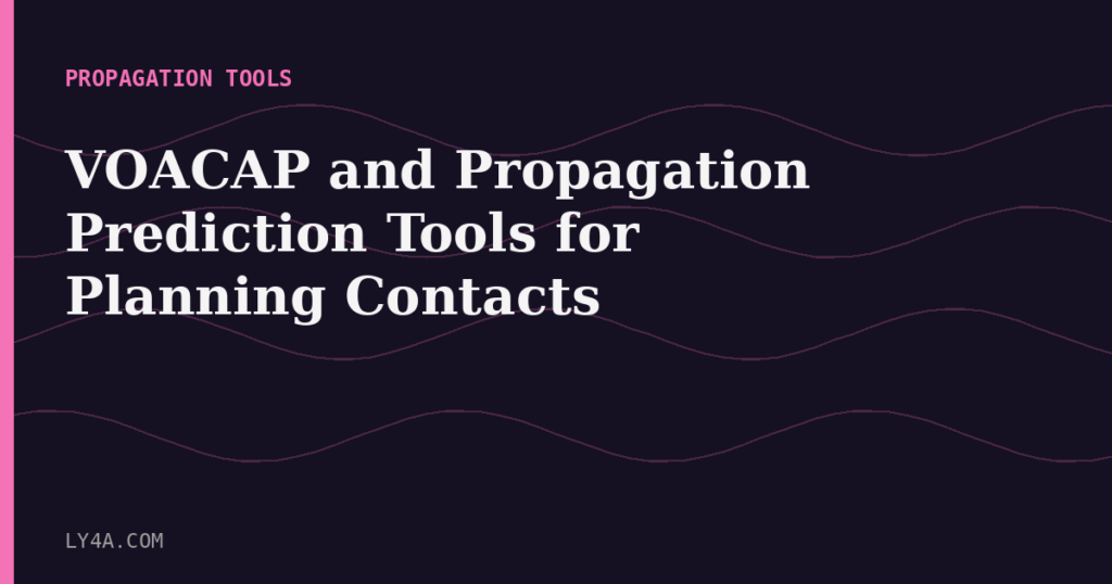 VOACAP propagation prediction tool for planning HF contacts