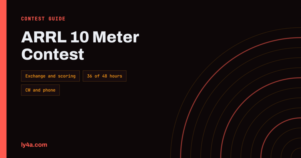 ARRL 10 Meter Contest: Exchange, Scoring and Strategy