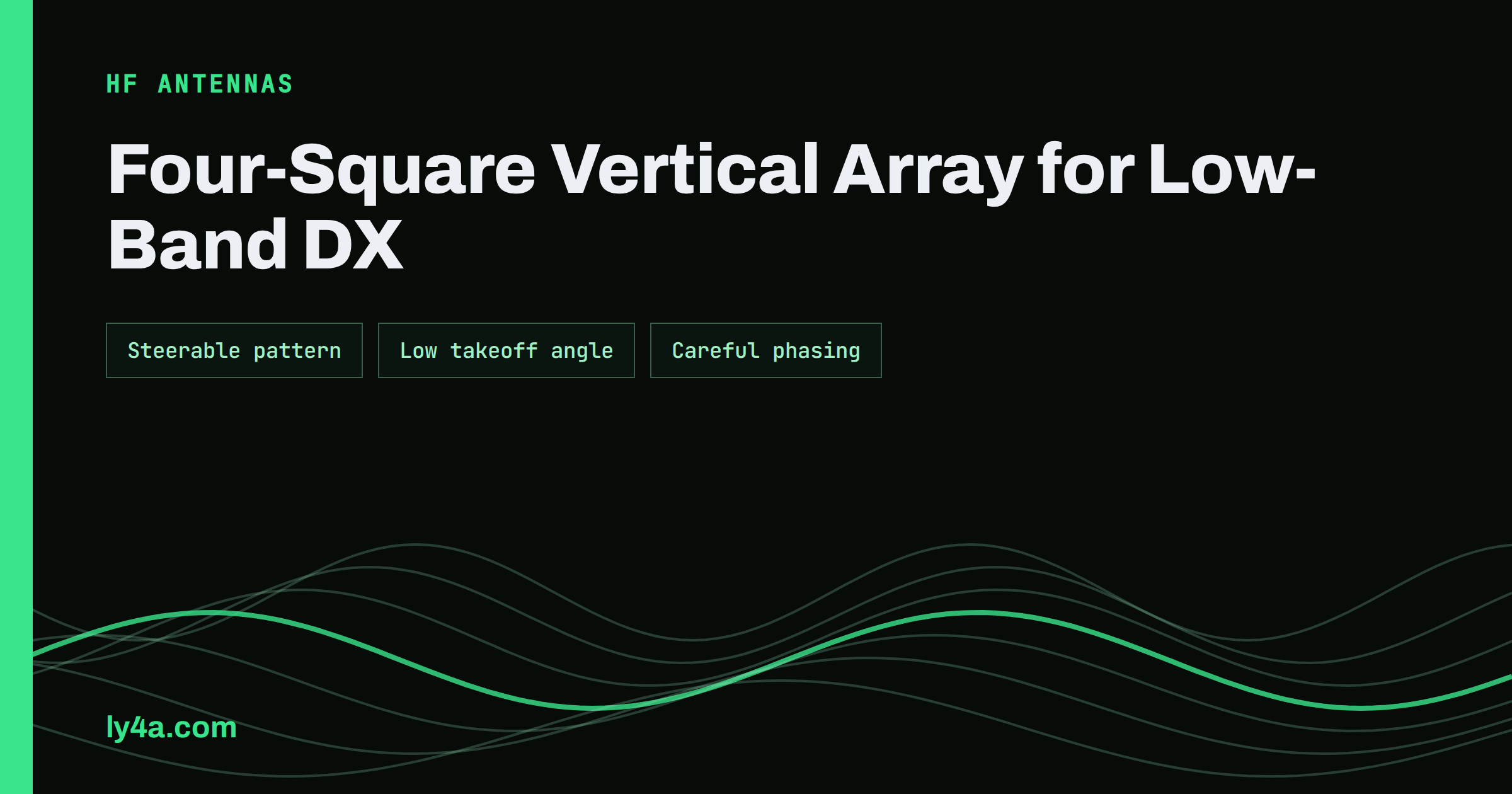 Four-Square Vertical Array: Phasing, Radials and Gain Explained