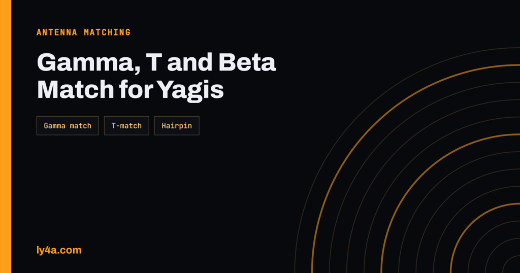 Gamma Match, T-Match and Beta Match for Yagi Antennas