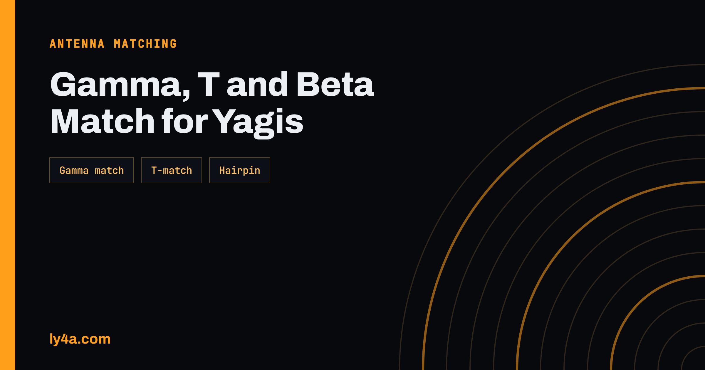 Gamma Match, T-Match and Beta Match for Yagi Antennas