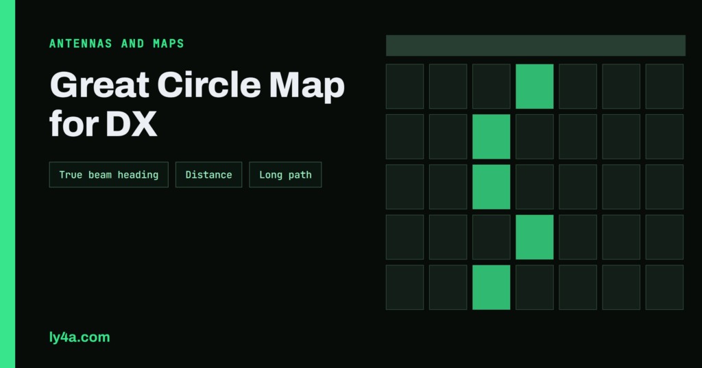 Great Circle Map: Find Your Beam Heading and Distance for DX