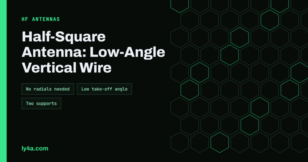 Half-Square Antenna: A Low-Angle Vertical Wire for 40 and 80 m