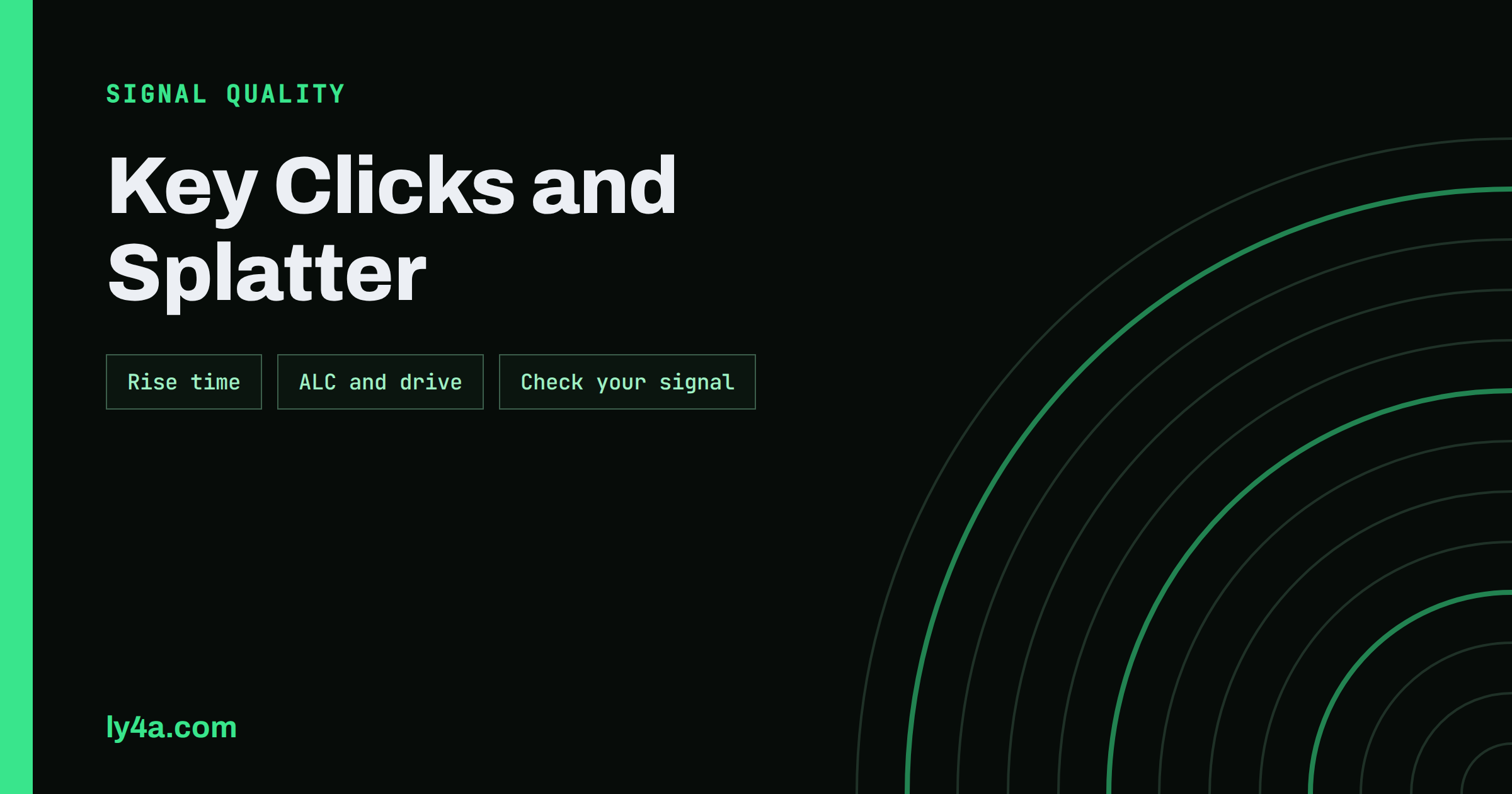 Key Clicks and Splatter: Keeping Your Signal Clean on the Air