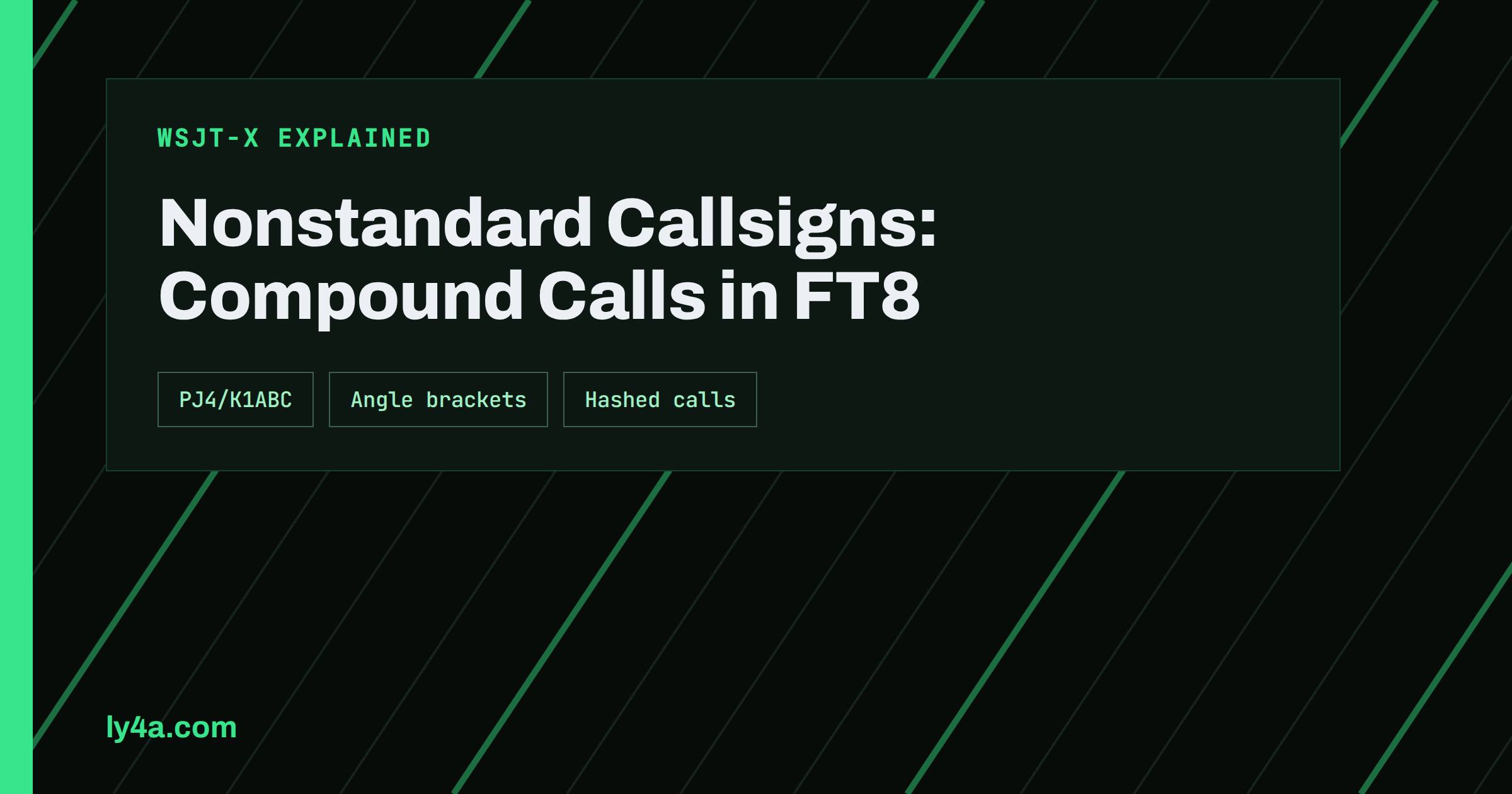 Nonstandard Callsigns in WSJT-X: Compound Calls and Hashes