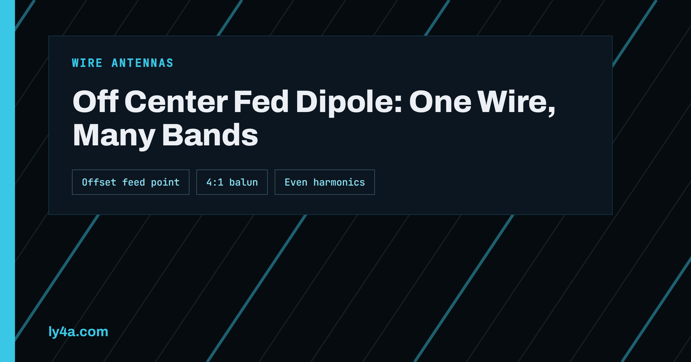 Off Center Fed Dipole: How an OCFD Covers Several HF Bands