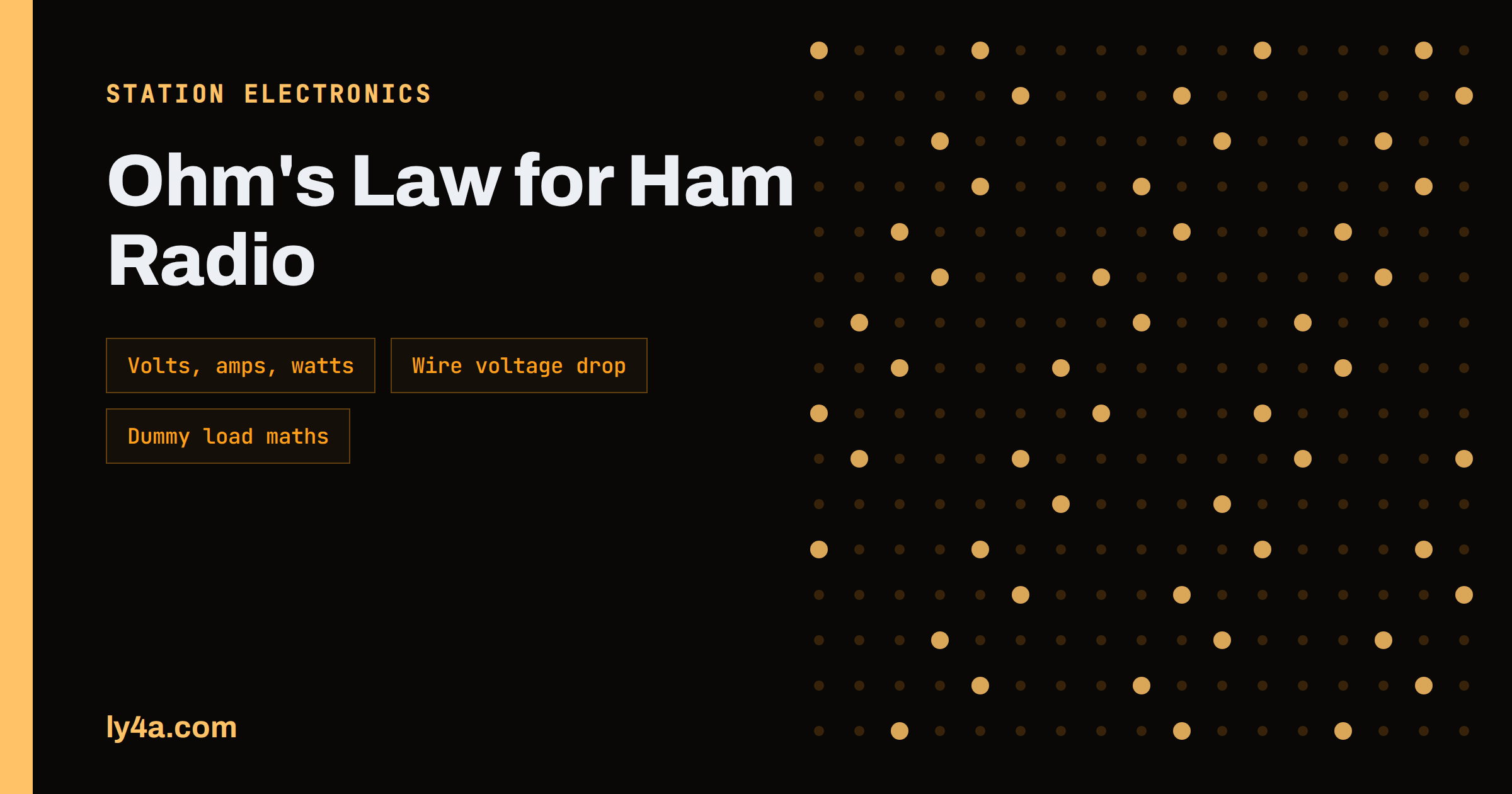Ohm’s Law for Ham Radio: Volts, Amps, Watts and Wire Loss