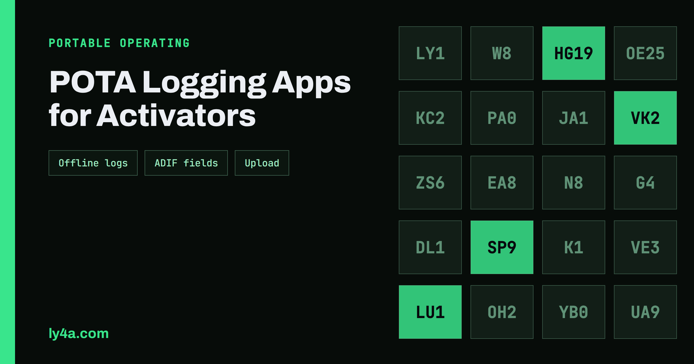 POTA Logging Apps: Offline Logging, ADIF Export and Uploads