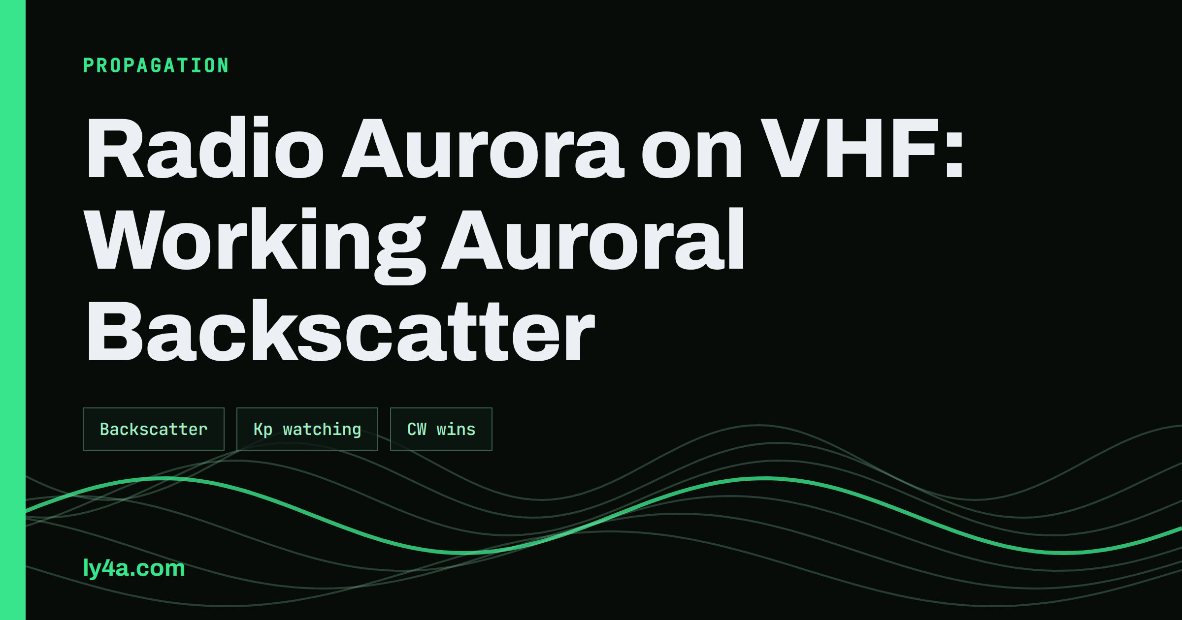 Radio Aurora on VHF: How to Work Auroral Propagation