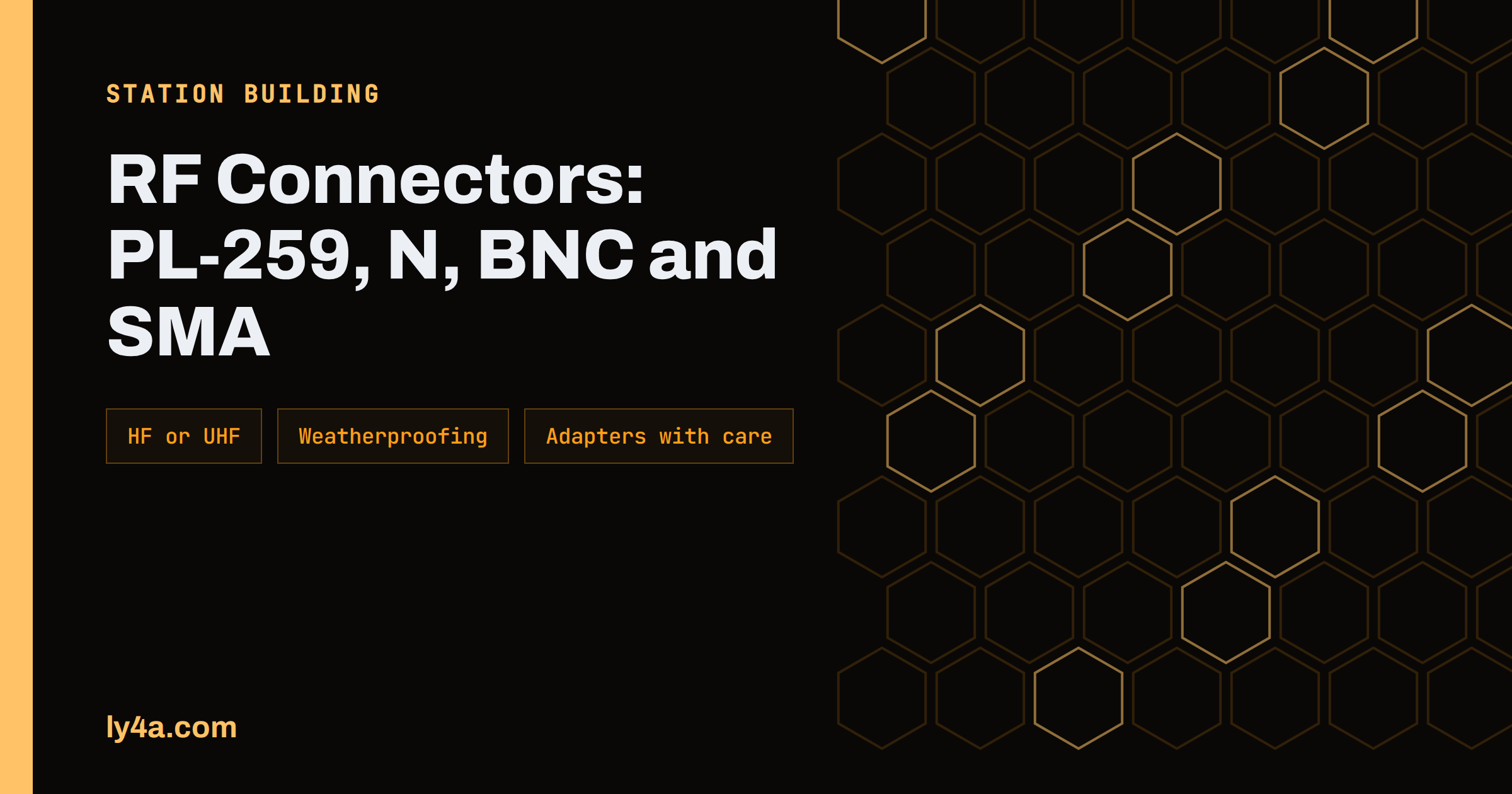 RF Connectors for Ham Radio: PL-259, N, BNC and SMA Compared