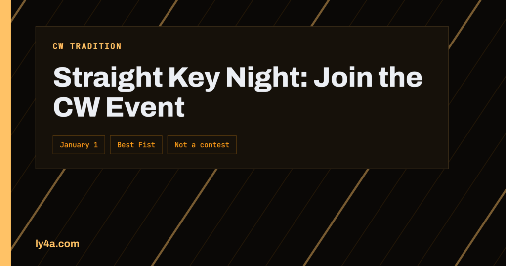 Straight Key Night: How to Join the January 1 CW Event