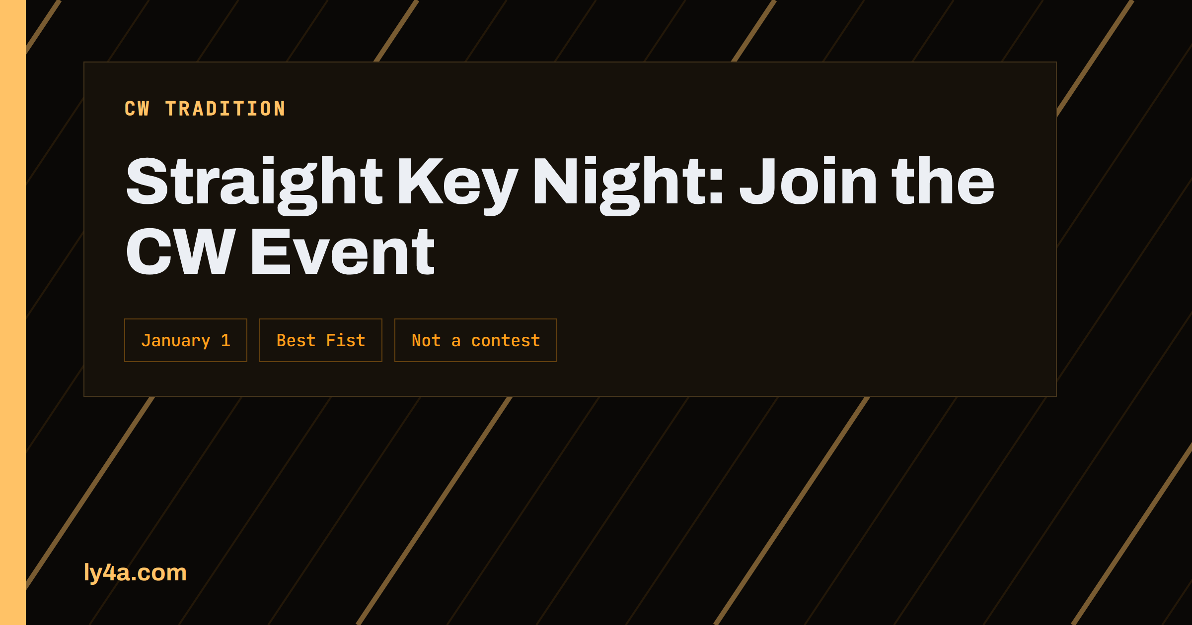 Straight Key Night: How to Join the January 1 CW Event
