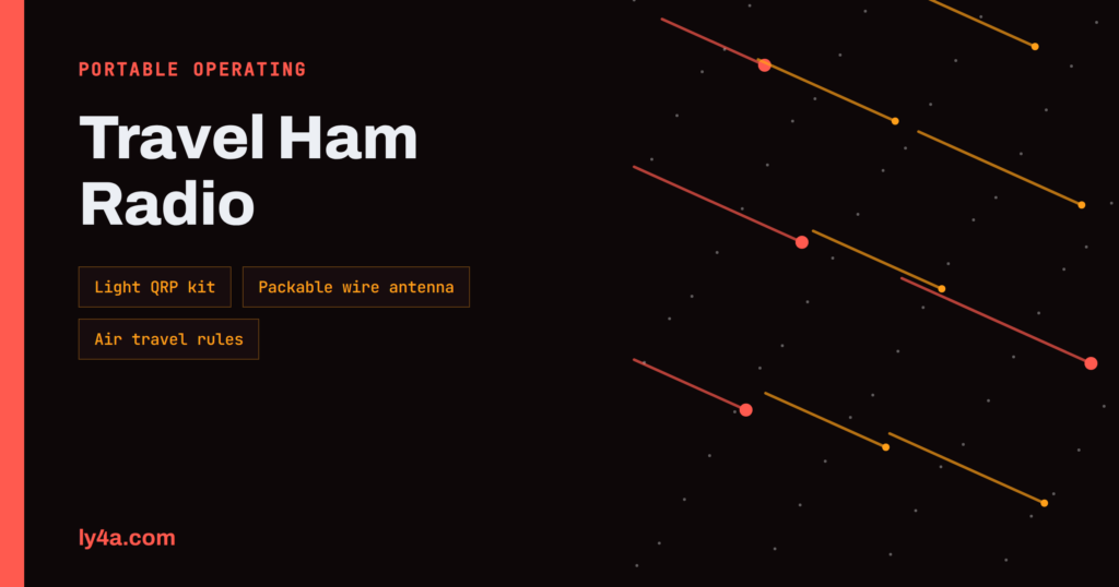 Travel Ham Radio: A Portable Station for Hotels and Vacations