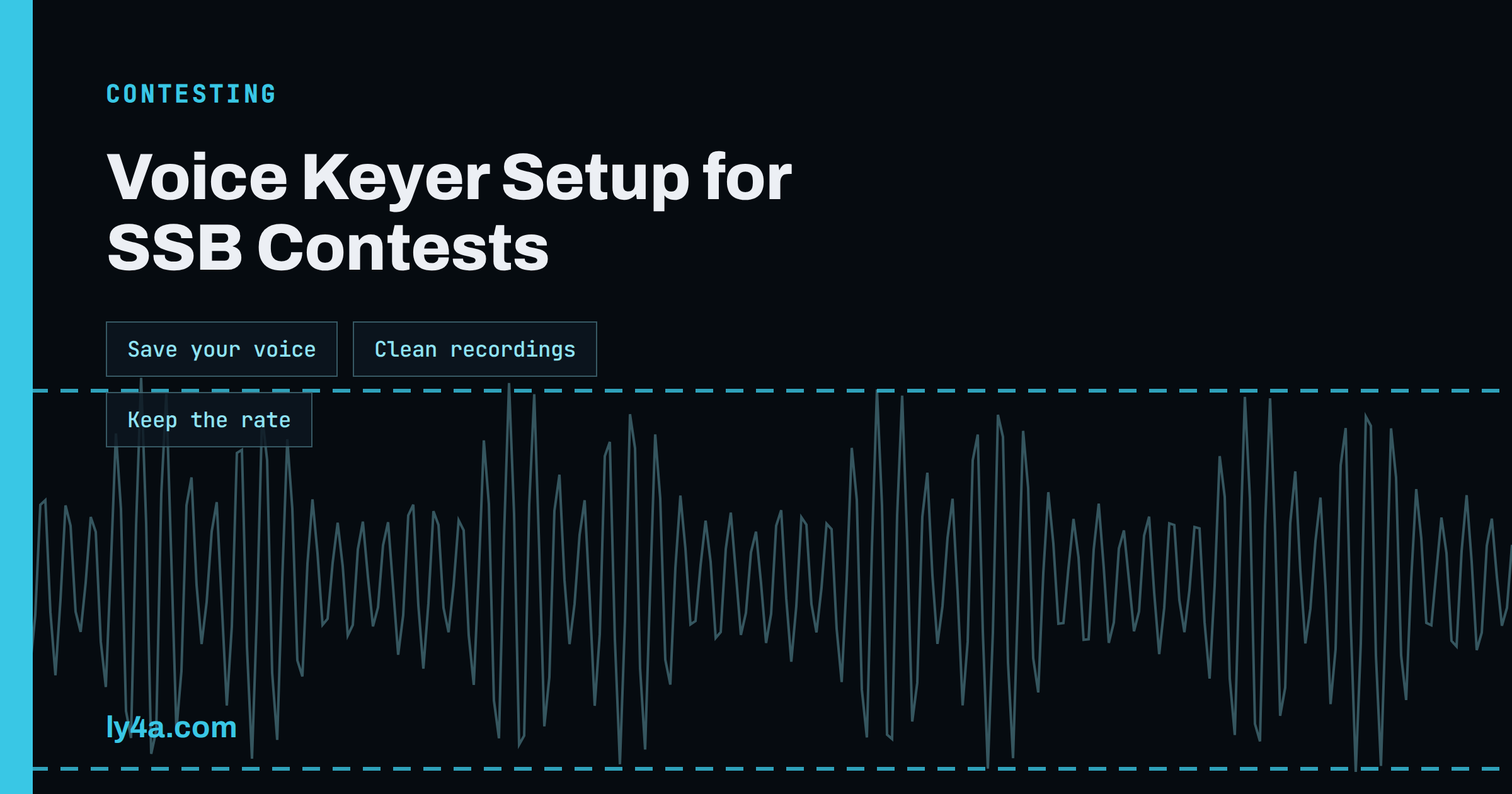 Voice Keyer Setup for SSB Contests: Messages, Levels and Keys