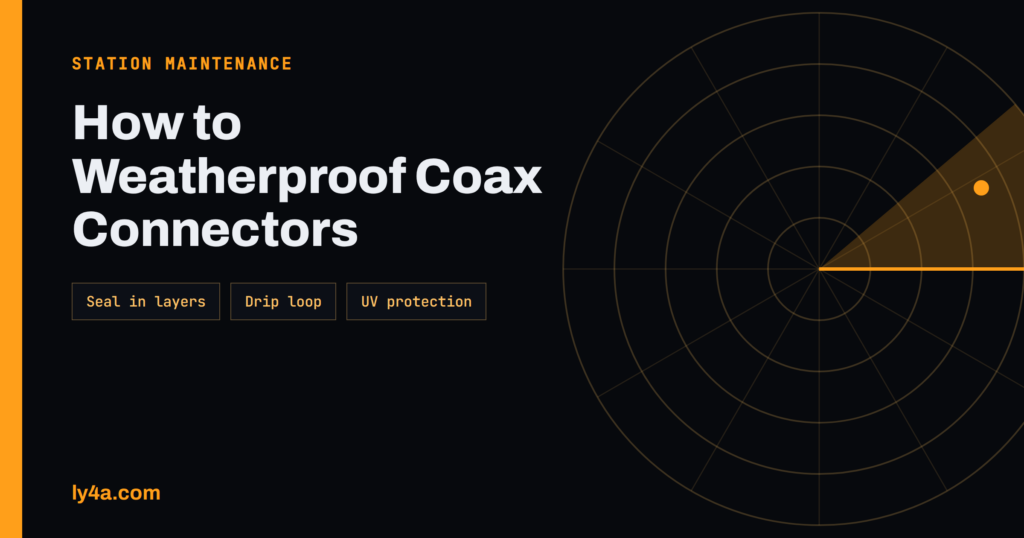 Weatherproof Coax Connectors: Tape, Mastic and Drip Loops